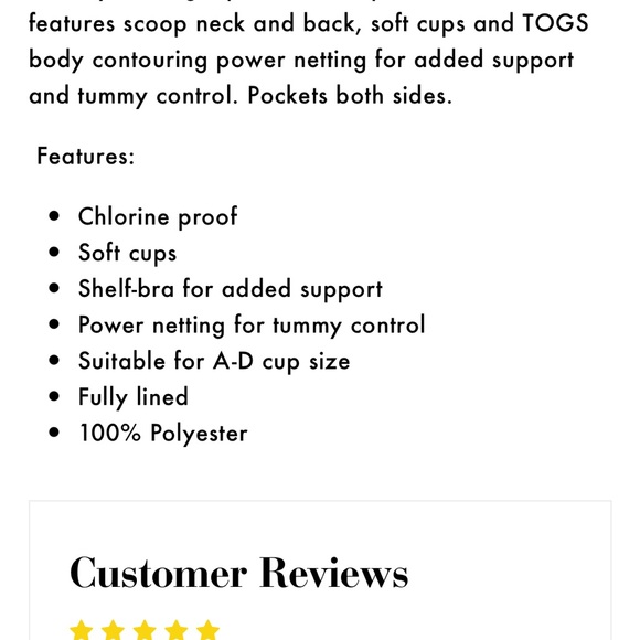 Togs Tummy Control One Piece Swimmers - Picture 8 of 10